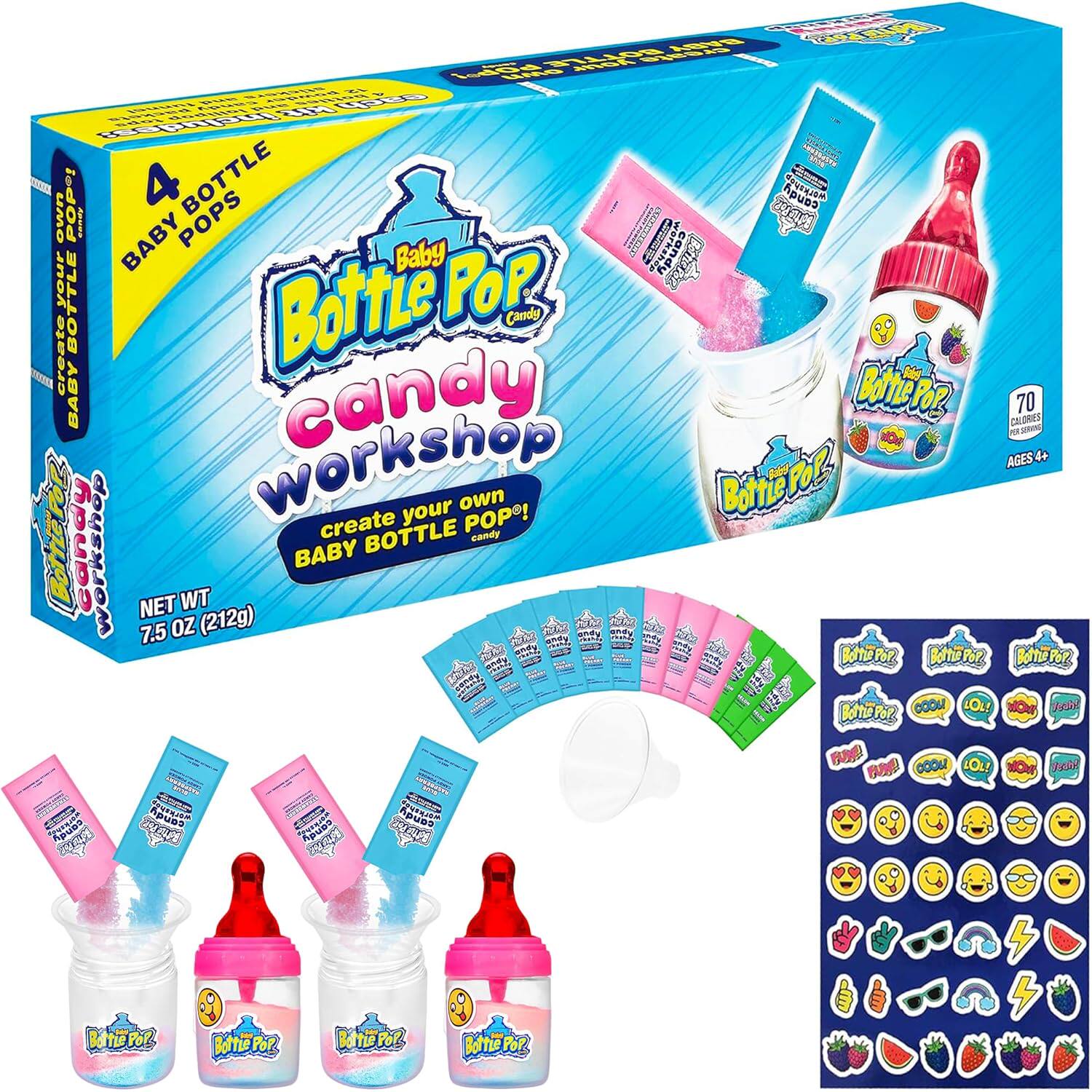 Baby Bottle Pop-奶瓶棒棒糖制作工具包工作坊糖果自制蘸粉棒棒糖