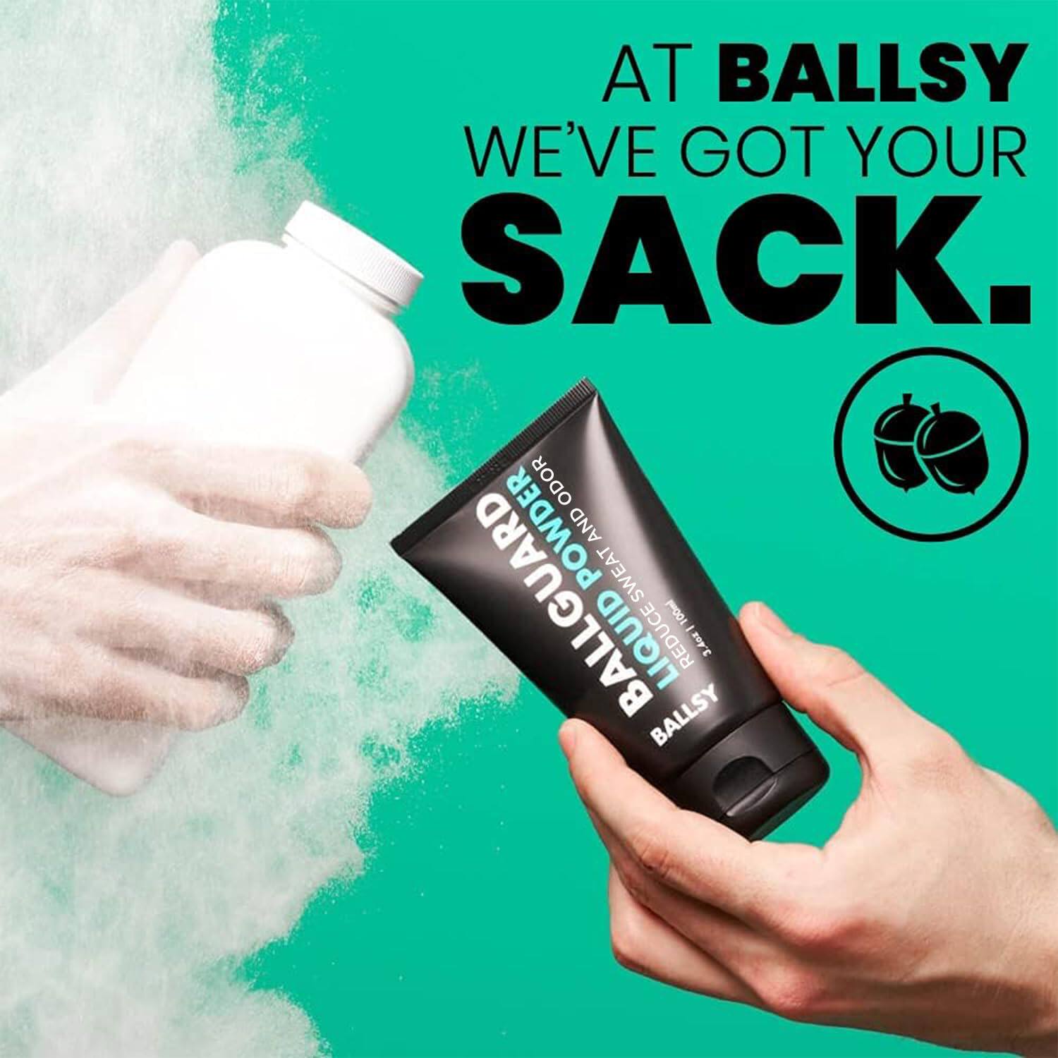 Ballsy-防摩擦止痒腹股沟除臭剂速干液体爽身粉防止出汗异味刺激