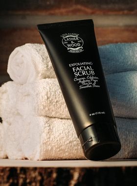 Lather Wood-男士磨砂洁面乳高端去角质洗面奶去死皮污垢疏通毛囊