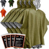 防水防风应急4件套装 PREPARED4X NASA太空内衬紧急保暖雨披雨衣