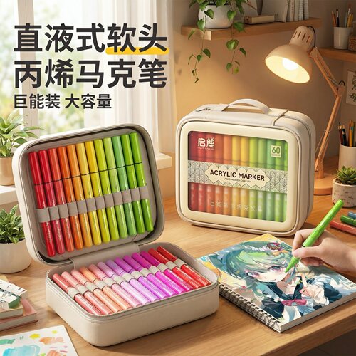 【老师推荐】直液丙烯马克笔软头