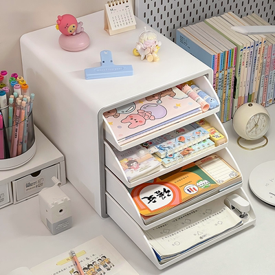 桌面文件收纳架多层文件柜置物架
