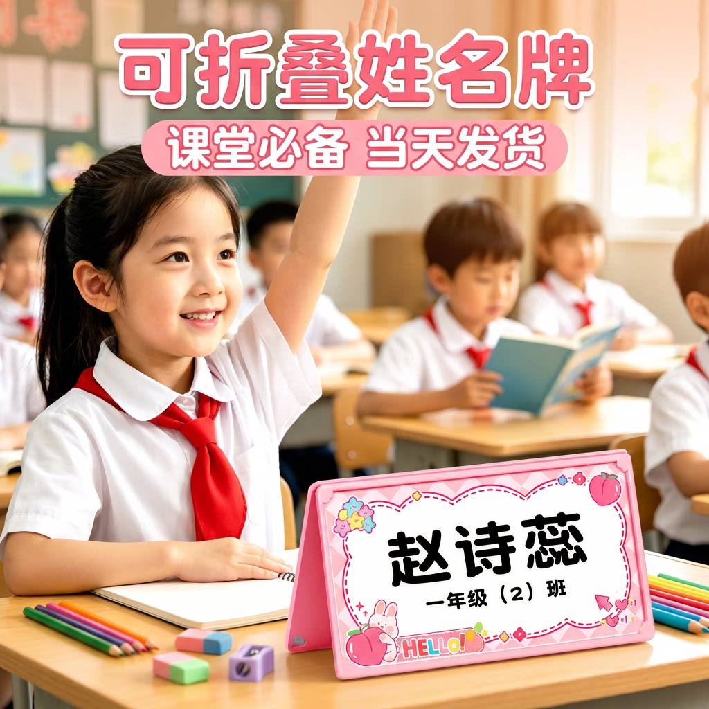 小学生姓名牌一年级小学开学桌牌图片