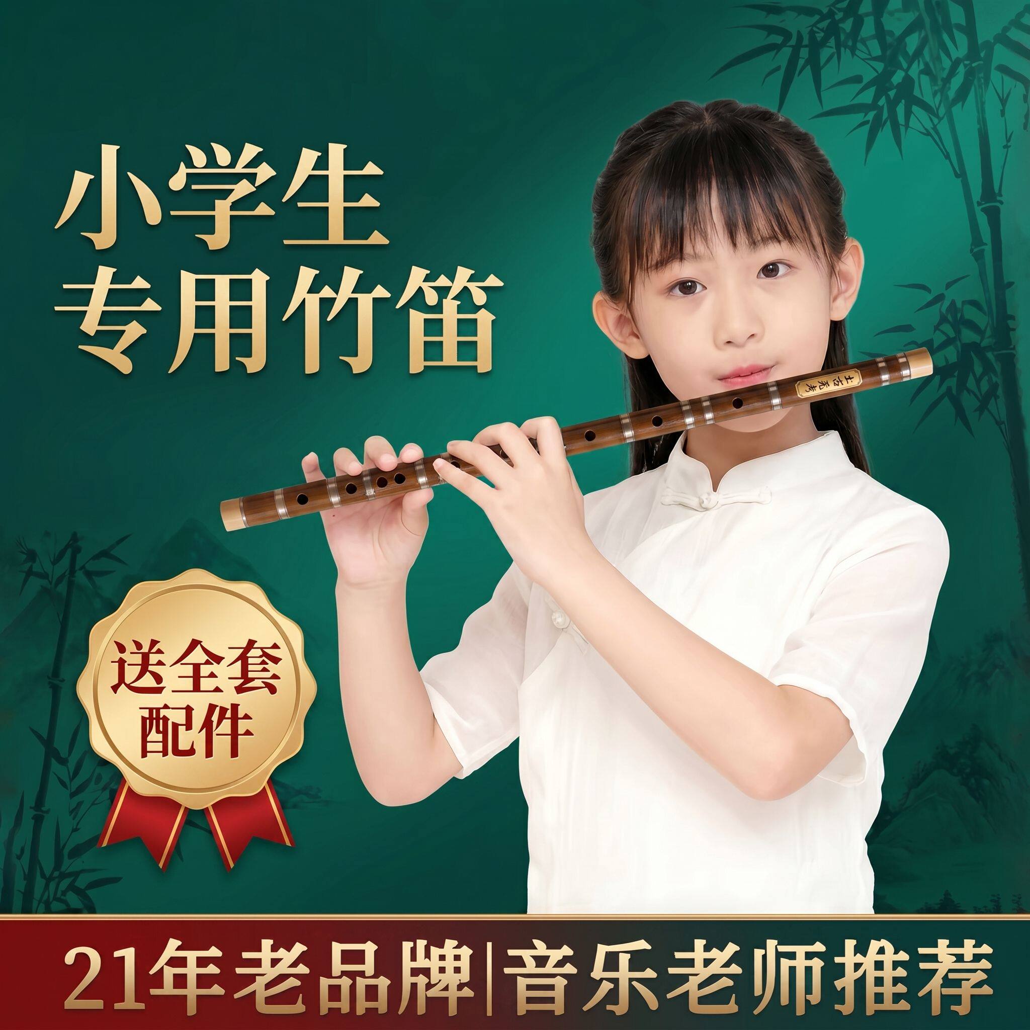学生入门演奏级专业苦竹长笛G调古风笛子竹笛乐器儿童初学者竖笛