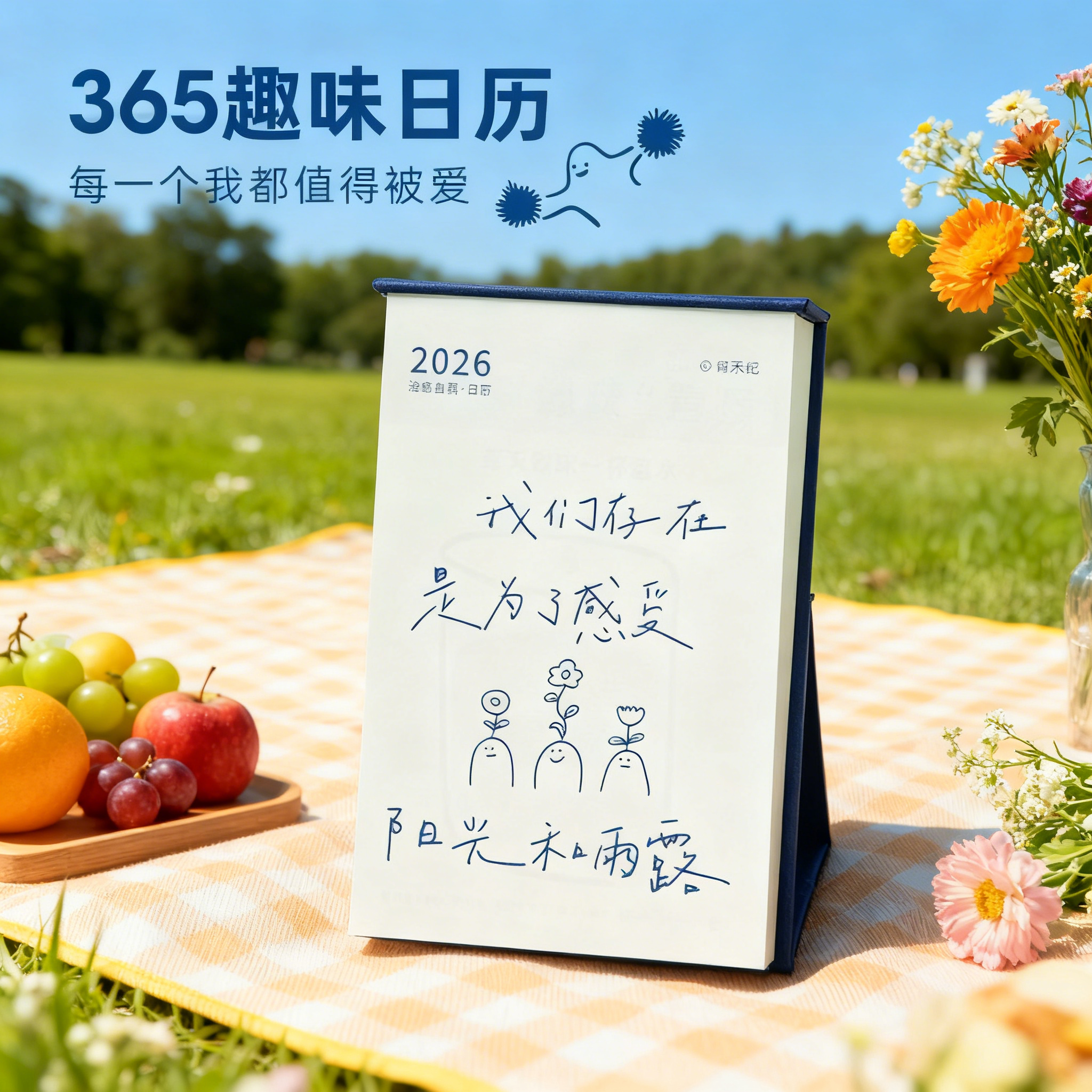 2026青禾纪新款365个我日历台历治愈每日一撕打卡手撕趣味解压好运治愈日历桌面摆件创意迷你有趣创意小日历