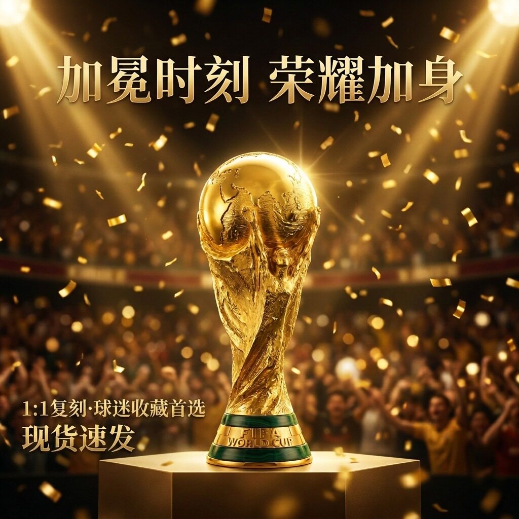 2026年美加墨世界足球杯大力神杯1比1周边奖杯模型纪念品道具装饰图片