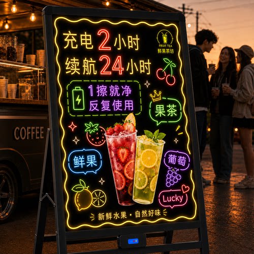 【摆摊广告牌】摆摊专用led电子
