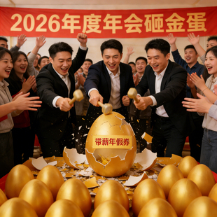 公司年会砸金蛋批发一整箱庆典抽奖道具彩蛋儿童敲金蛋空壳盲盒