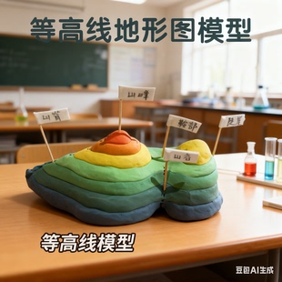 等高线地形图模型手工制作材料包初中地理七年级上册科技创意发明