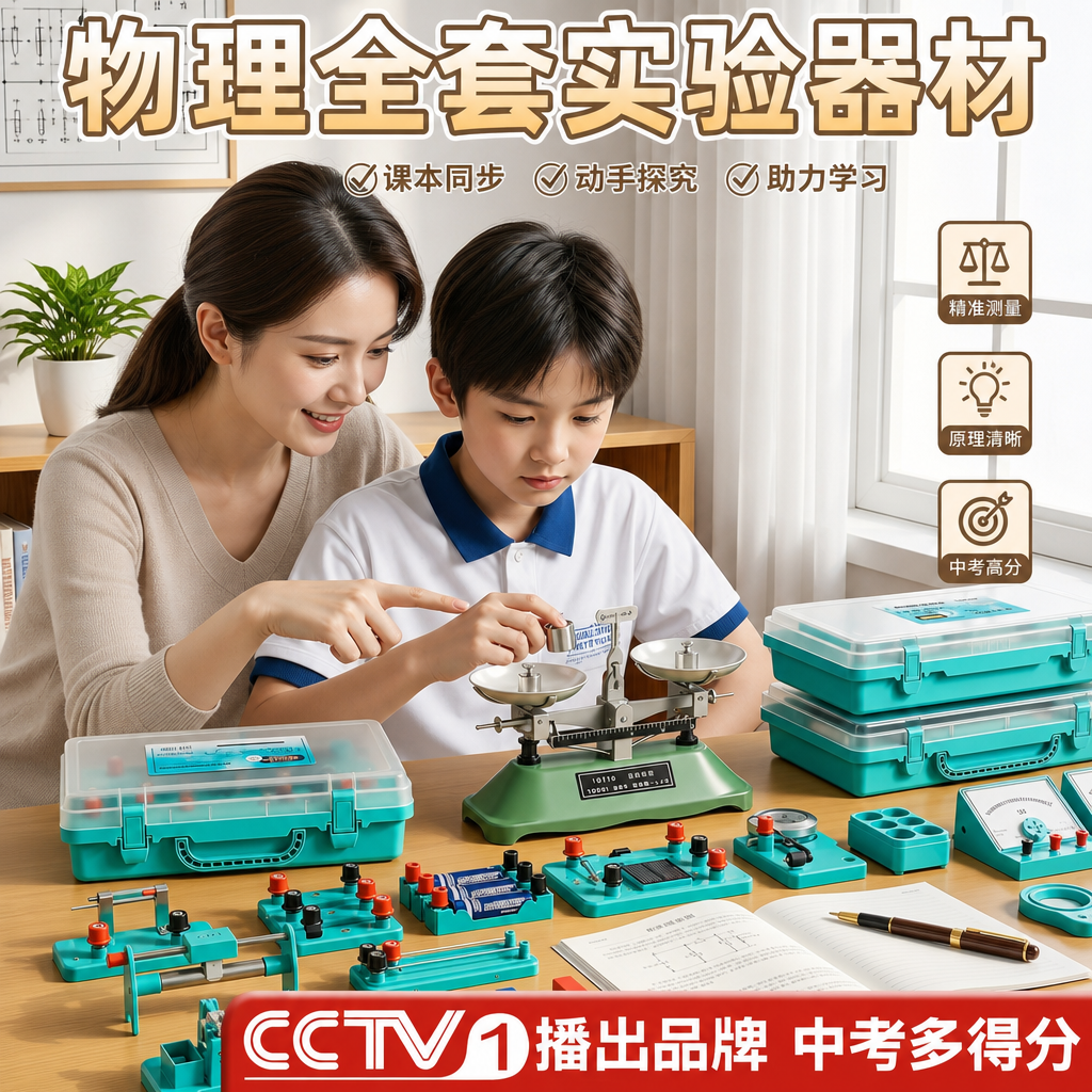 初中物理实验器材全套人教版电学实验箱初三电路小灯泡科学实验初二光学力学高考物理九年级电磁学实验箱
