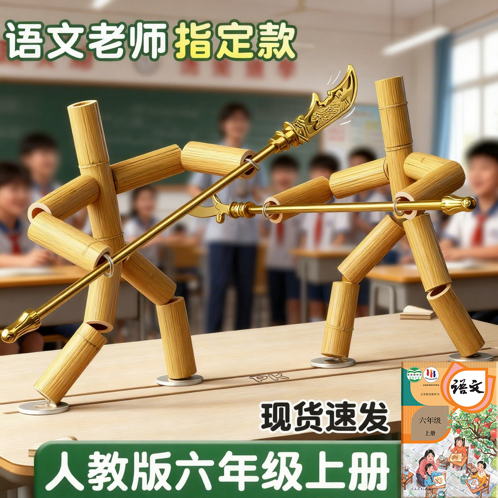 竹节人六年级上册材料包对战玩具对战桌双人豪华玩具diy高级成品
