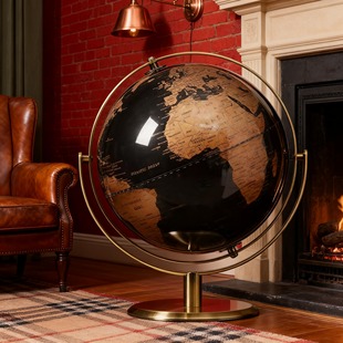 客厅摆件地球仪创意轻奢高档高级感纯铜大号办公室桌面书房书桌柜子酒柜玄关现代家居饰品2026年新版商务礼品