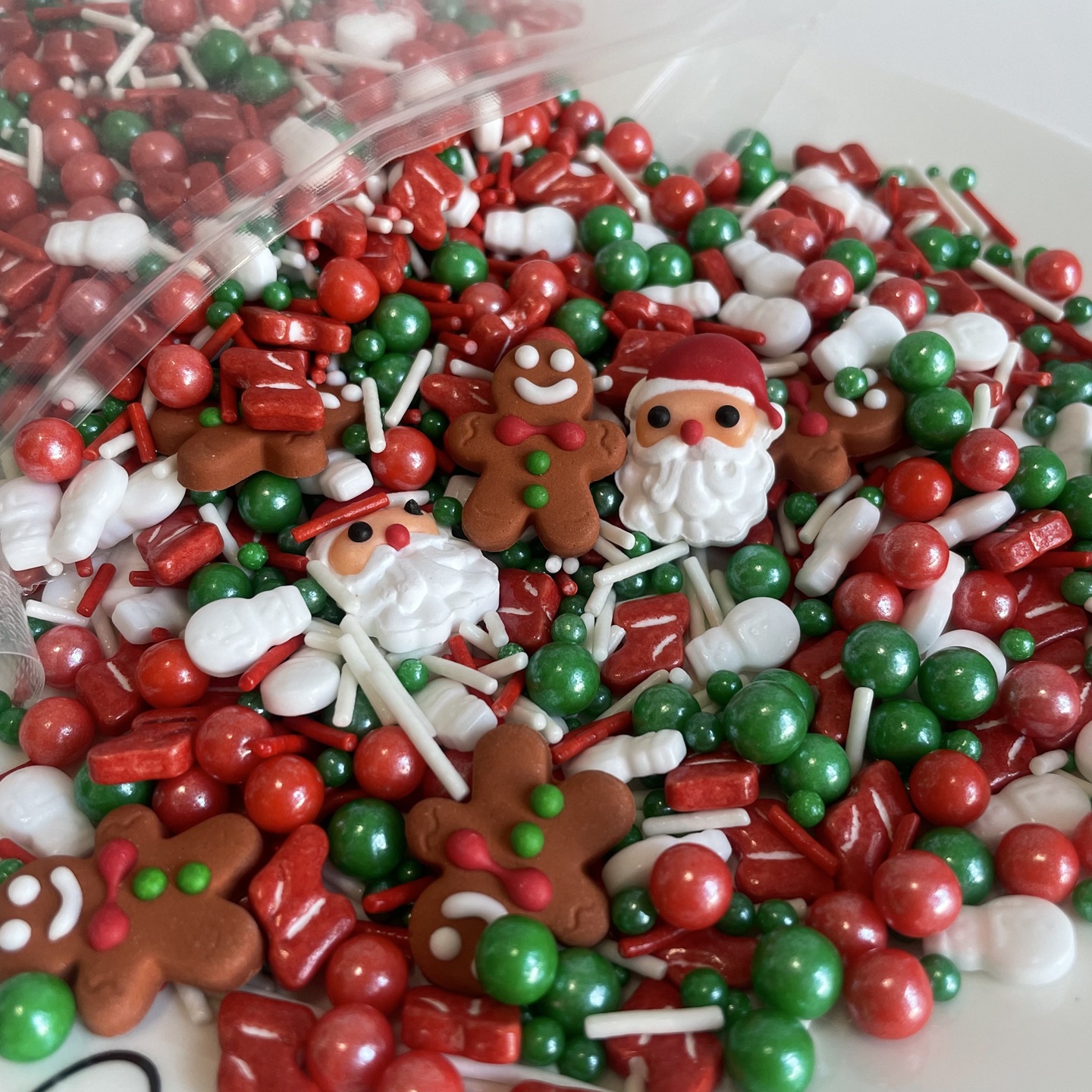 圣诞款烘焙装饰糖珠糖果姜饼雪人