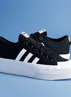 adidas Adidas三叶草女子运动复古百搭厚底增高休闲板鞋FV5321