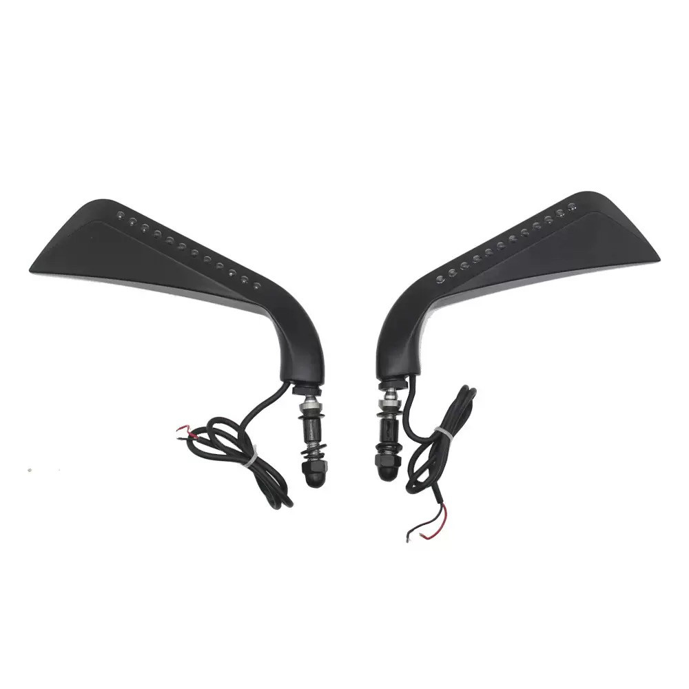 适用哈雷XL88/1200戴娜软尾肥仔路王滑翔继承者改装通用LED后视镜