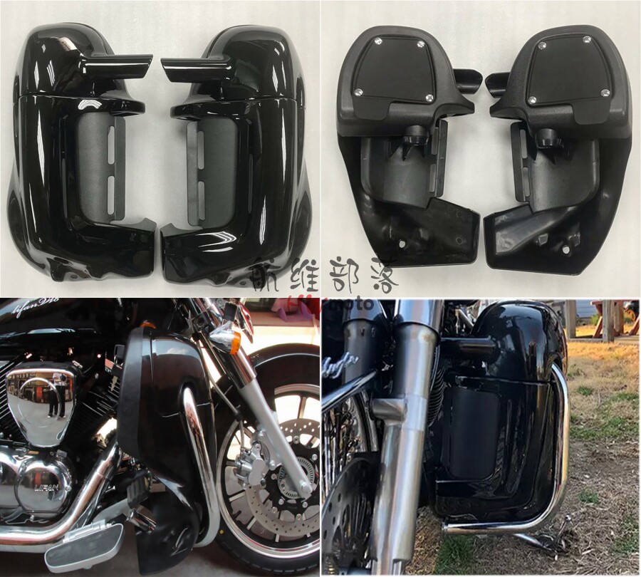 哈雷大滑翔路王旗舰 街道公路双灯正三轮保险杠护腿工具箱96-13年