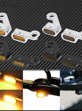 适用哈雷883改装x48 LED迷你转向灯软尾肥仔继承者路威街霸突破者