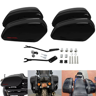 适用哈雷软尾标准街霸路威ST凌动滑翔改装快拆储物边箱加装行李箱