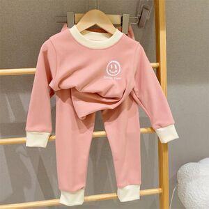 儿童德绒发热套装秋冬家居服