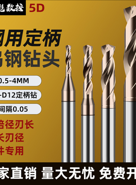 整体钨钢钻头五倍径加长转头硬质合金数控机加工钢件专用高效打孔