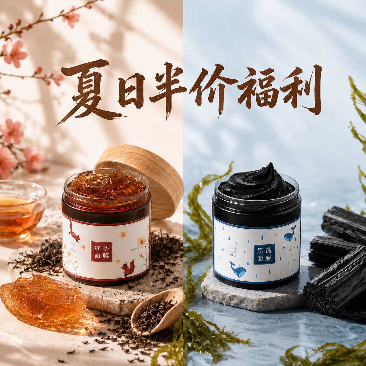 【膜法森林】未央宫补水深层清洁修护黑头提亮植物天然面膜泥膜