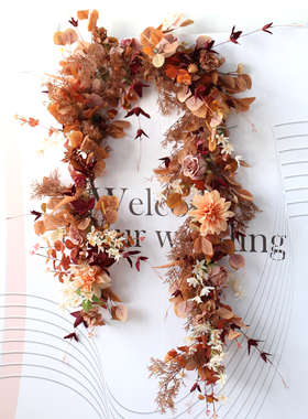 仿真花藤条装饰墙面空调管道遮挡大厅室内吊顶网红店家居布置藤蔓