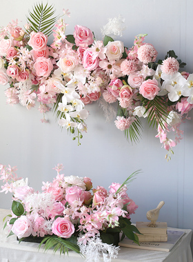 仿真蝴蝶兰花艺设计楼盘样品房民宿布置假花墙壁挂饰桌花婚礼定制