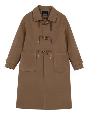 Зимнее шерстяное пальто, увеличенная толщина, изысканный стиль