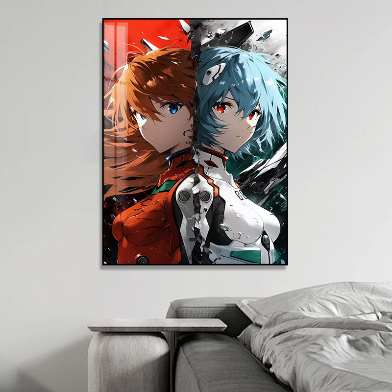 eva新世纪福音战士明日香绫波丽led灯装饰画二次元卧室发光挂画