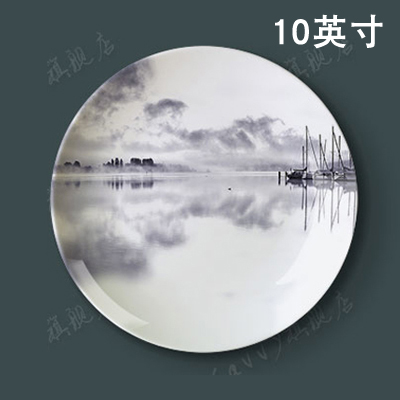 quiet静湖餐厅背景墙10英寸挂盘