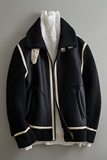 2025新款皮毛一体机车服外套休闲短款翻领男士夹克F525*P265控399，男装夹克，电商D221(原钱塘6000)