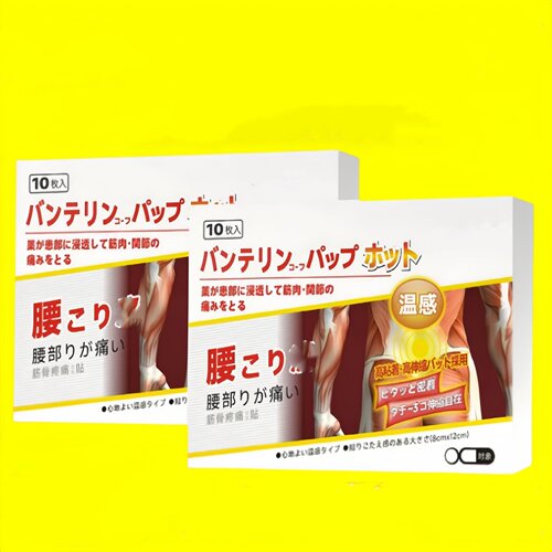 日本原装进口护腰贴10枚装温感艾灸贴全身通用