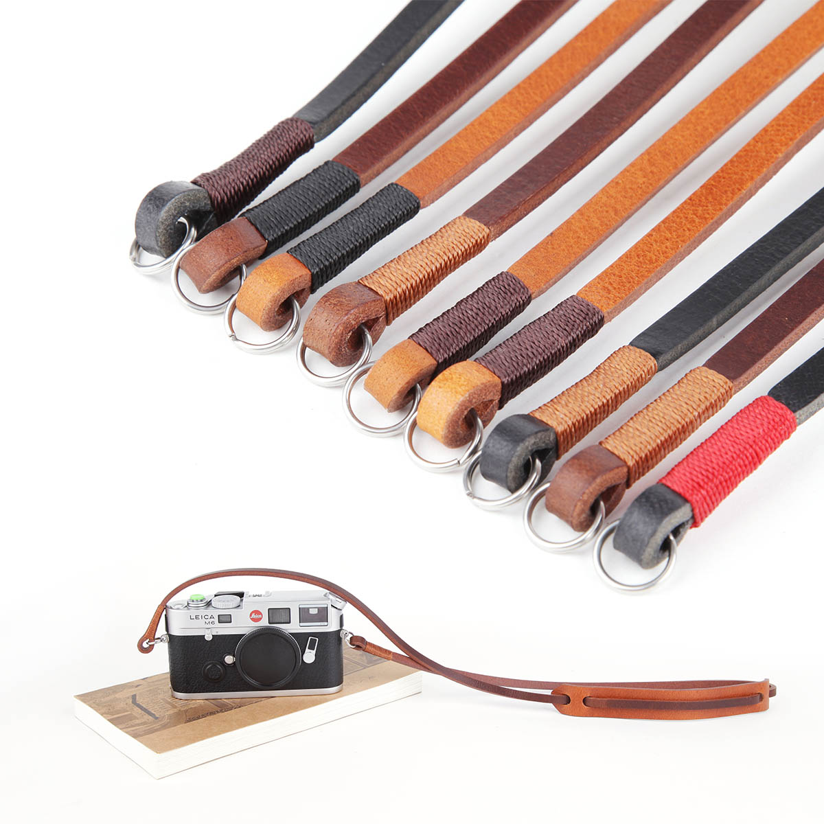 cam-in 意大利原厂植鞣牛皮相机背带 真皮肩带 圆孔接口 CS238