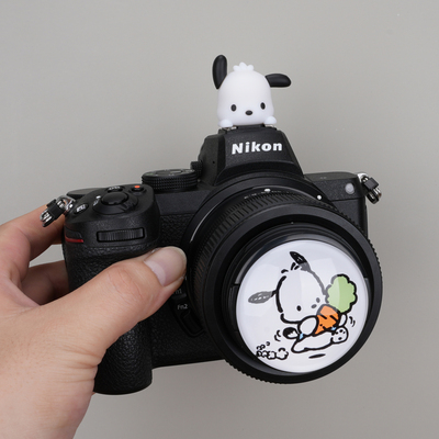 白色帕恰狗可爱犬狗狗镜头盖热靴