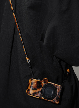 cam-in马毛皮GR3 GR3X细绳真皮相机背带快拆理光GR4黑卡G7X肩带