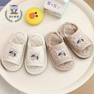 居家室内轻便吸汗超软薄款 新款 3岁男女宝学步鞋 静音 纯棉布艺1