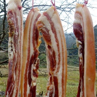 湖南常德澧县土特产农家自制风干咸肉腊肉 腊味盐水肉腊肉一斤装