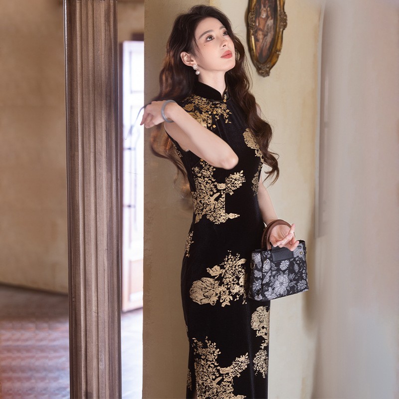 生日裙子2025新款今年流行爆款日常可穿民国风女装古法旗袍连衣裙