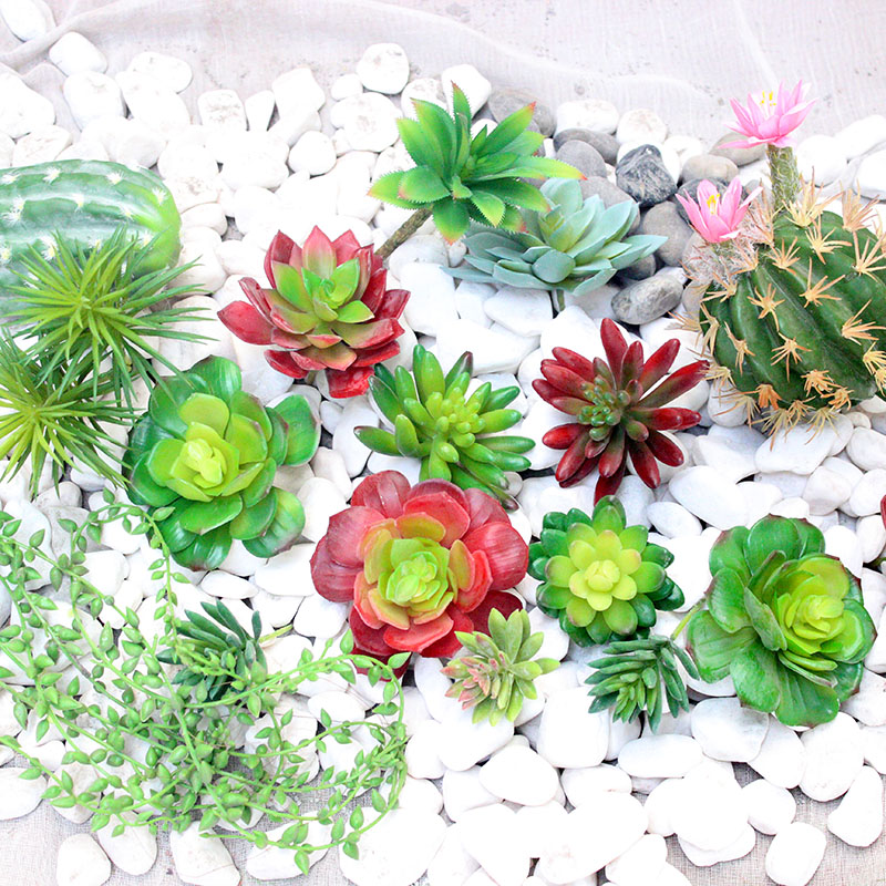 假多肉植物装饰小摆件仿真多肉植物盆栽北欧单支假花组合家居摆设