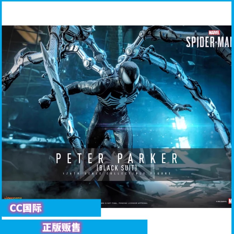正版现货 HotToys HT 蜘蛛侠2 彼得帕克 黑色战衣 可动人偶手办