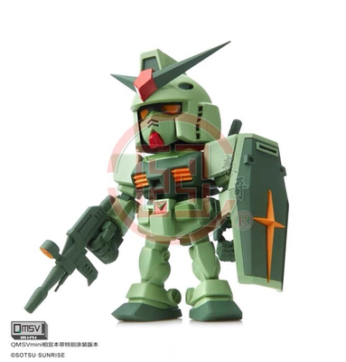 正版限定泡泡玛特相宜本草联名QMSV mini RX-78-2绿元祖高达手办