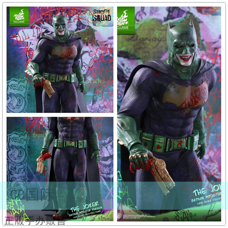 正版现货Hottoys HT自杀小队小丑JOKER冒牌蝙蝠侠 小丑蝙蝠侠手办