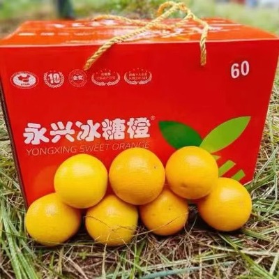 湖南正宗树上熟永兴冰糖橙现摘现发甘甜多汁水果