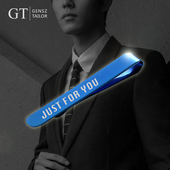 激光刻字设计男礼盒装 GT绅诚 珠宝级镀金领带夹定制