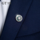 GT绅诚复古巴洛克艺术胸针男士 高级感轻奢商务西服配饰别针胸花