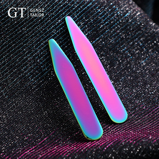 镀金彩色珠宝级不锈钢衬衫 新上架88元 领撑领撑片 清仓