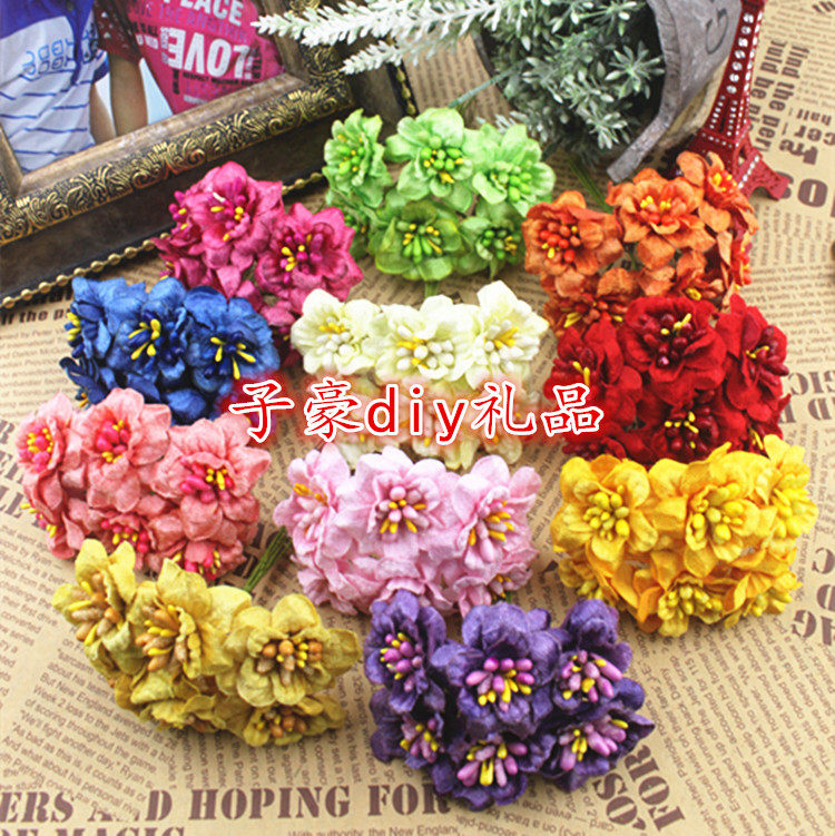 韩式玫瑰花束仿真花 假花 DIY新娘古装头饰 手工花环材料装饰花