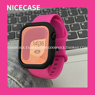 NICECASE多巴胺硅胶表带保护壳适用S10苹果iWatchS987SE新款ultra