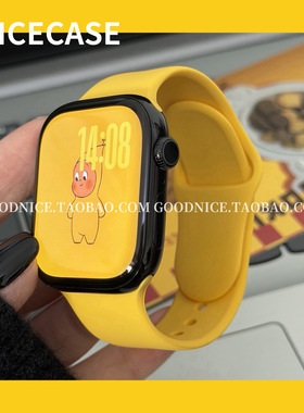 NICECASE新艳阳色运动硅胶表带适用苹果手表iwatchs11代s10/se3潮