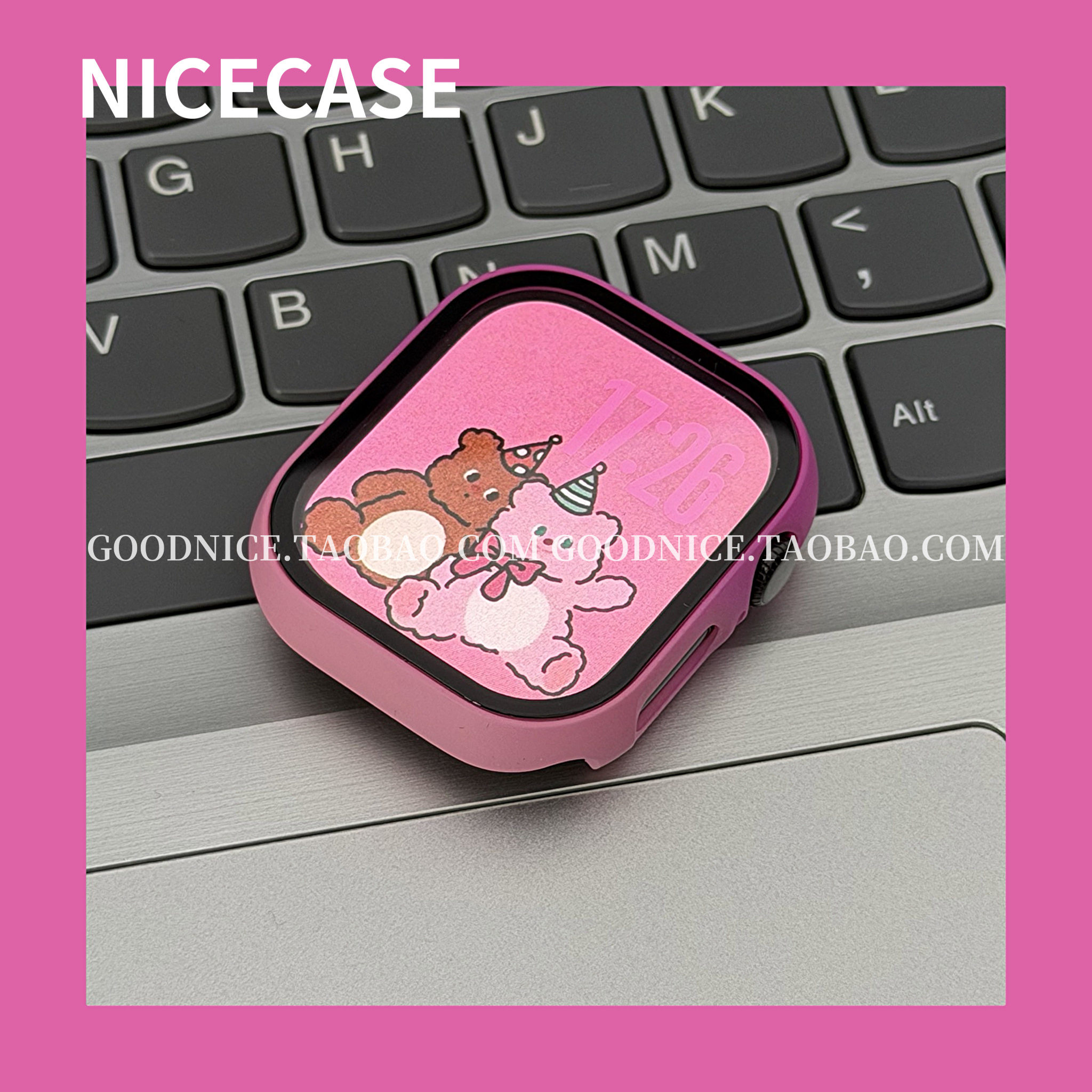 NICECASE高级感双色壳膜一体表壳适用s11苹果iwatchs10代ultra/se